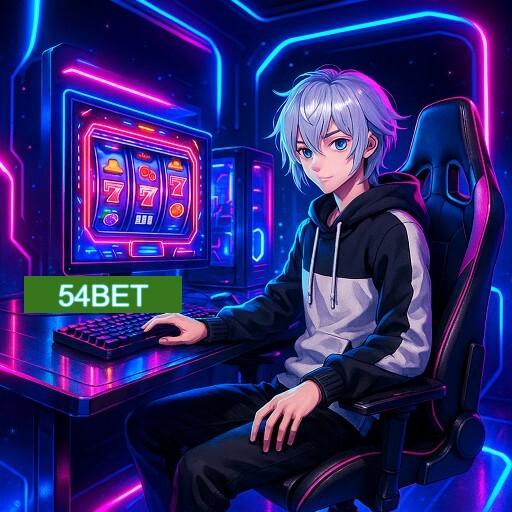 Imagem promocional do app oficial 54BET destacando a conveniência de jogar cassino online pelo celular ou navegador