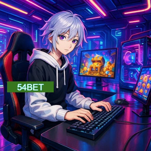 Imagem promocional do app oficial 54BET destacando a conveniência de jogar cassino online pelo celular ou navegador