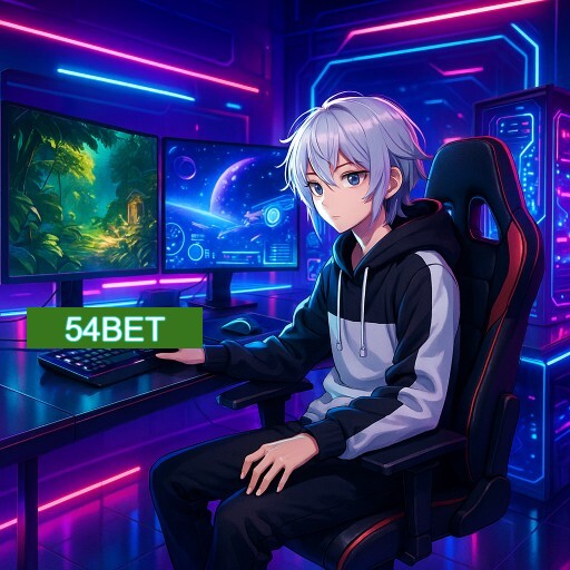 Imagem promocional do app oficial 54BET destacando a conveniência de jogar cassino online pelo celular ou navegador