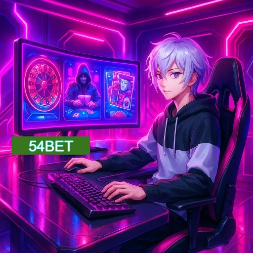 Imagem promocional do app oficial 54BET destacando a conveniência de jogar cassino online pelo celular ou navegador