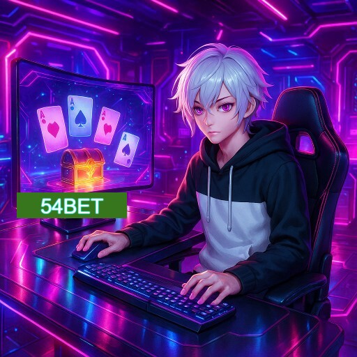 Imagem promocional do app oficial 54BET destacando a conveniência de jogar cassino online pelo celular ou navegador