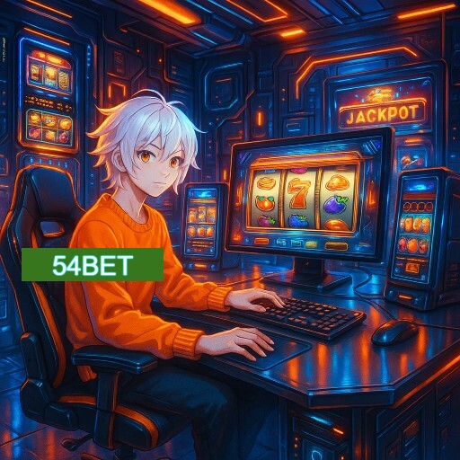 Imagem promocional do app oficial 54BET destacando a conveniência de jogar cassino online pelo celular ou navegador