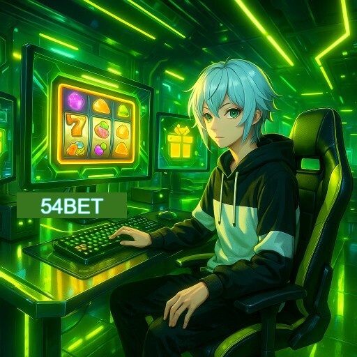 Imagem promocional do app oficial 54BET destacando a conveniência de jogar cassino online pelo celular ou navegador
