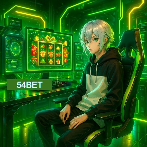 Imagem promocional do app oficial 54BET destacando a conveniência de jogar cassino online pelo celular ou navegador